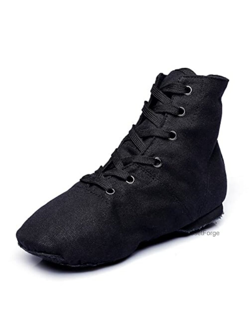 MSMAX Womens Jazz Dance Boots Lace Up High Top Split Sole Ankle Boots
